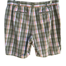Switch Sag Harbor Womens Green Pink Plaid Cotton Golf Preppy Bermuda Flat Front Shorts 16 3 image