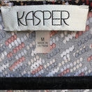 Switch Kasper Careerwear Metallic Geometric Pleated Scoop Neck Blouse Black Womens M 2 image