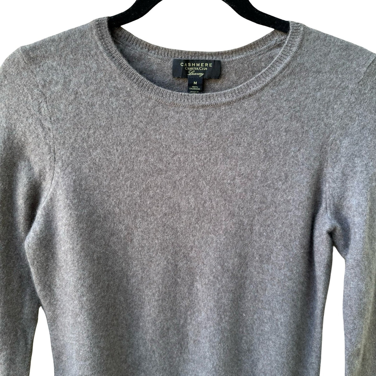 Charter Club 100% Cashmere Quiet Luxury Minimalist Preppy Crewneck Sweater S