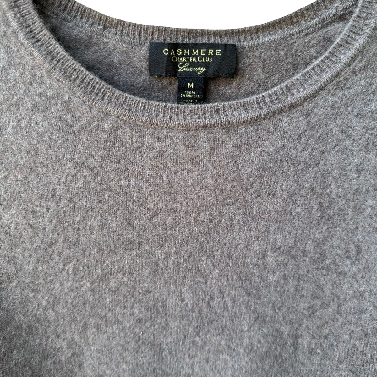 Charter Club 100% Cashmere Quiet Luxury Minimalist Preppy Crewneck Sweater S