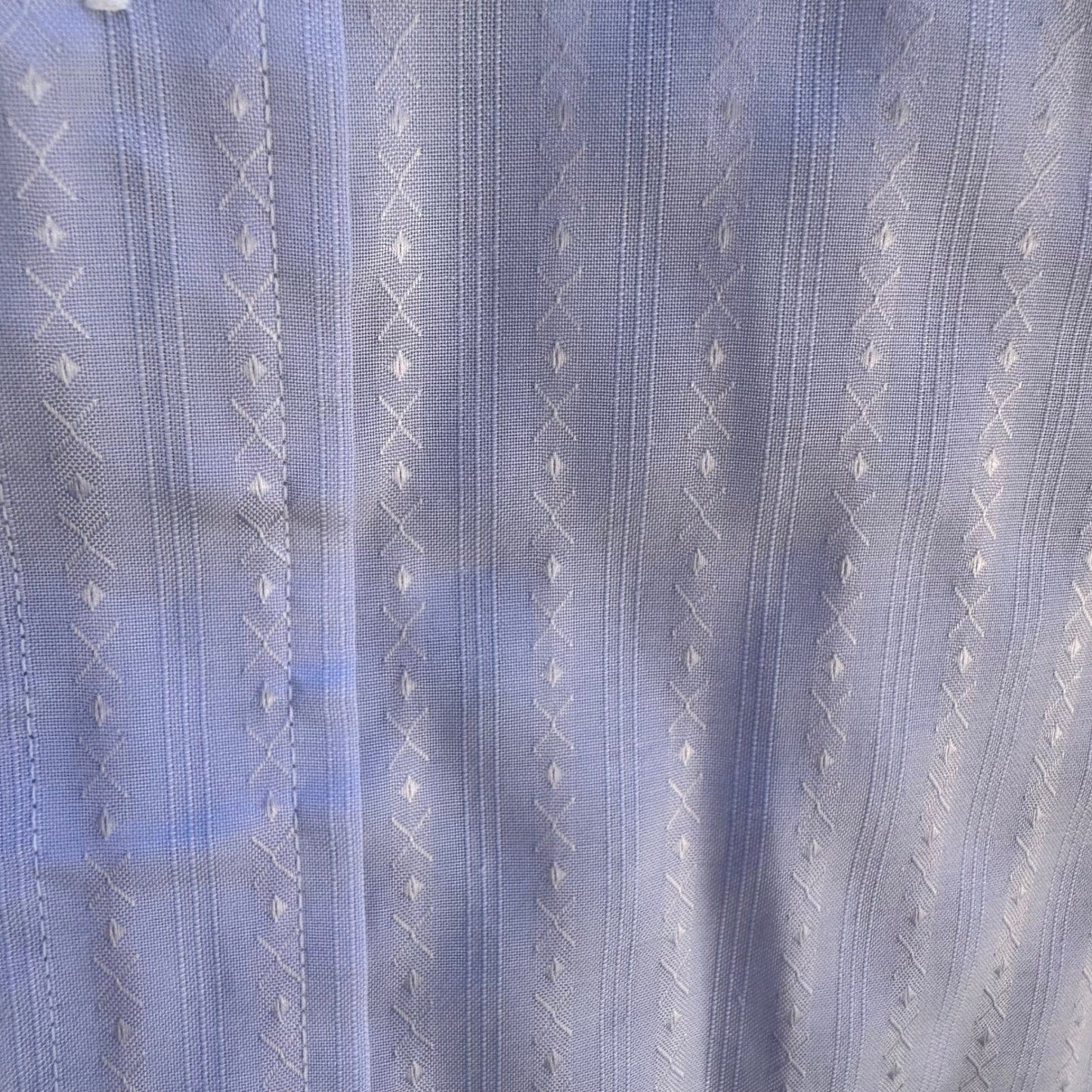 Peacock Shinsegae Korean Vintage 70s Blue Dagger Collar Stripe Disco Shirt L NEW