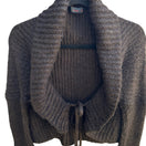 Switch Rose D. Whimsigoth Ribbed Mohair Blend Tie Front Bolero Shrug Cardigan Brown 40 2 image