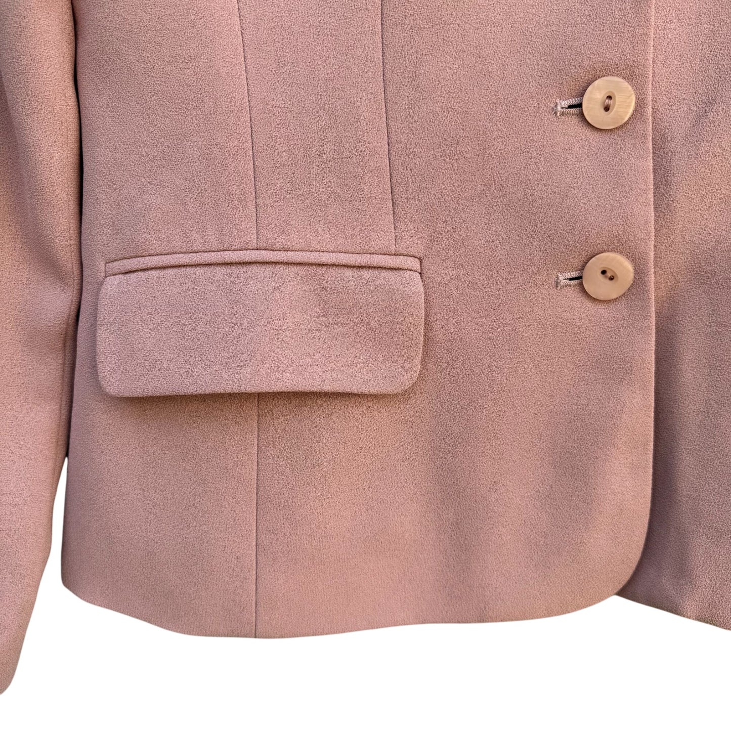 Rena Rowan For Saville Petite Vintage Womens Blush Pink Preppy Blazer Jacket 6P