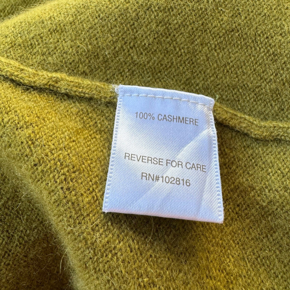 Garnet Hill 100% Cashmere Quiet Luxury Layering Open Front Cardigan Sweater M