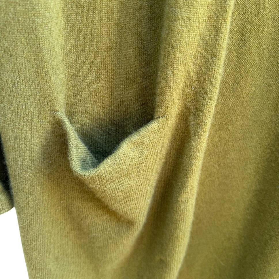 Garnet Hill 100% Cashmere Quiet Luxury Layering Open Front Cardigan Sweater M