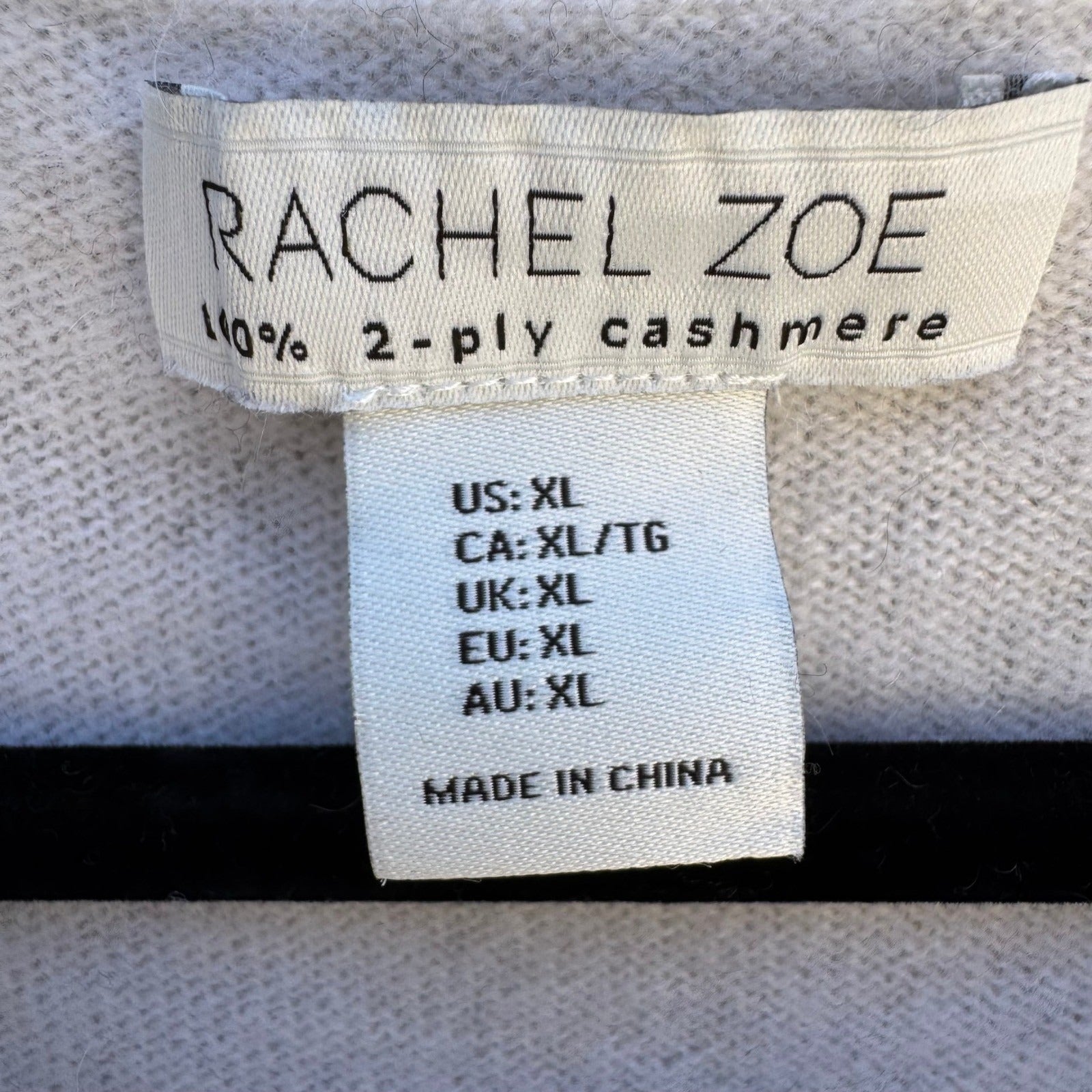 Rachel Zoe 2-Ply Cashmere Breton Parisian Nautical Striped Sweater Womens XL