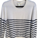 Switch Rachel Zoe 2-Ply Cashmere Breton Parisian Nautical Striped Sweater Womens XL 3 image