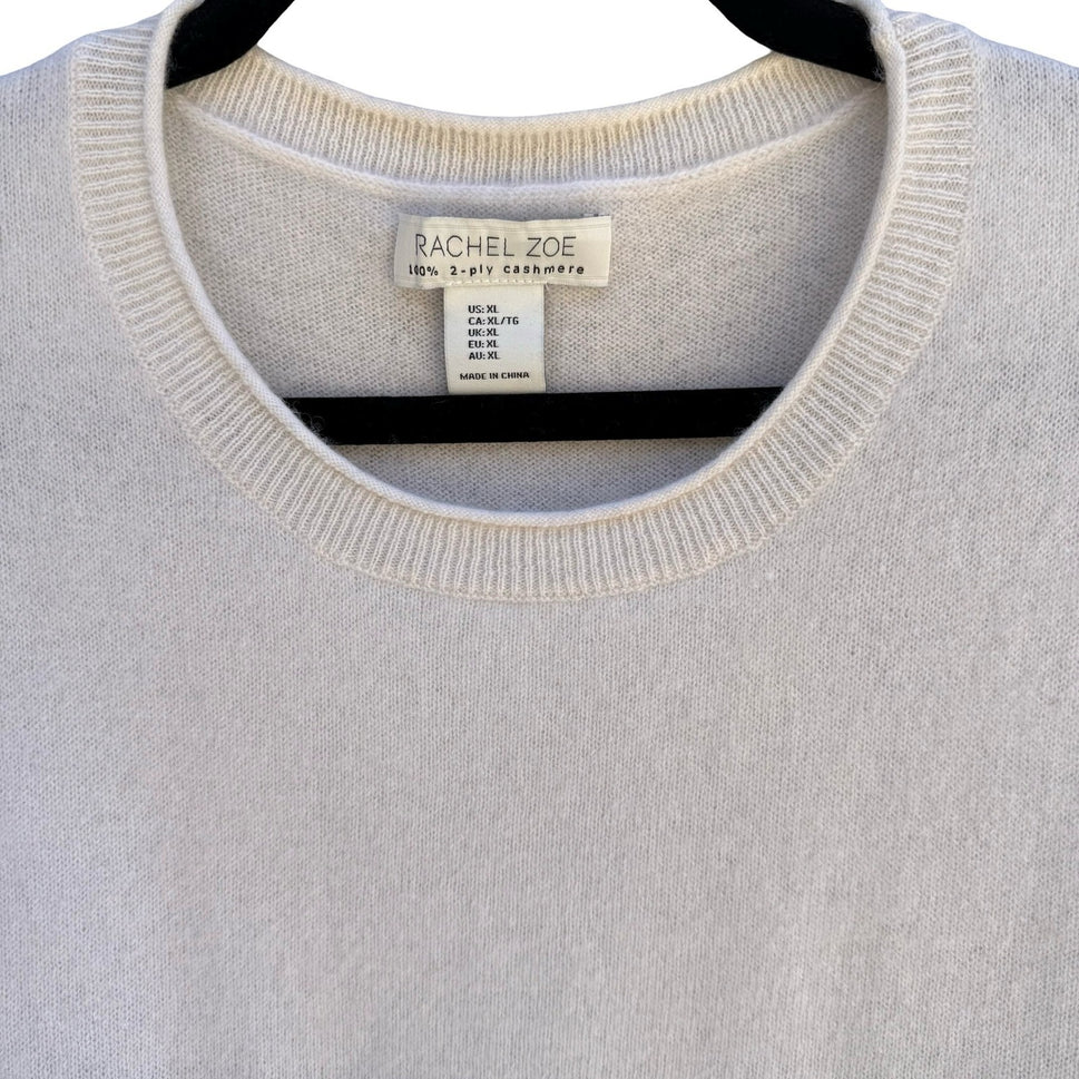 Rachel Zoe 2-Ply Cashmere Breton Parisian Nautical Striped Sweater Womens XL