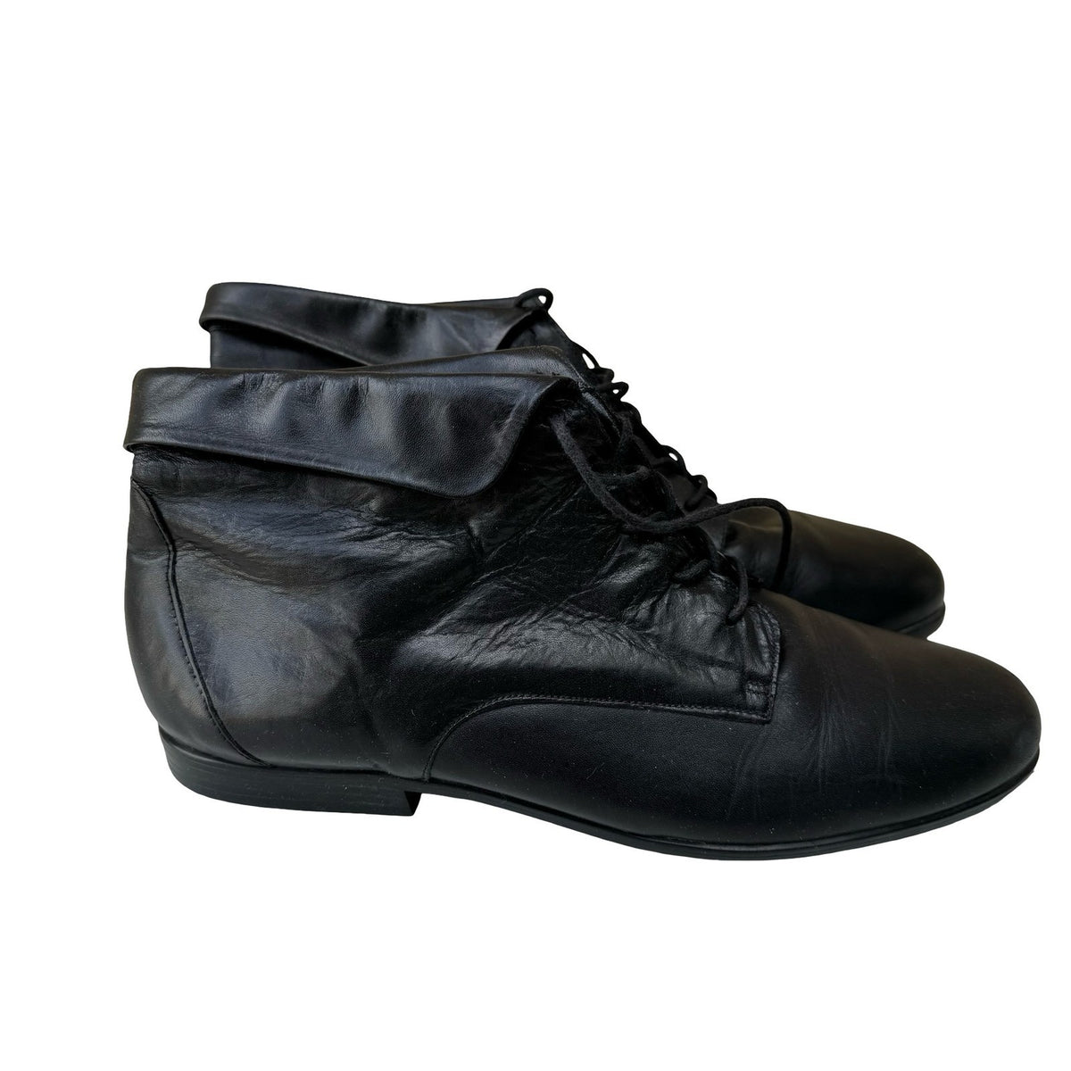 Nine West Vintage 90s Leather Goth Steampunk Victorian Anson Boots Black 11M