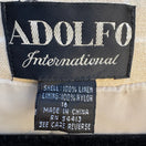 Switch Adolfo Vintage 90s Tan Windowpane Plaid 100% Linen Button Front Vest Womens 16 2 image