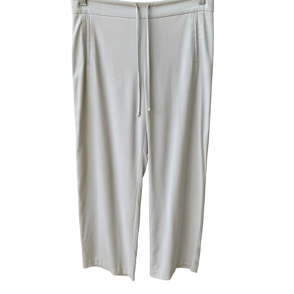 BCBG Max Azria Y2K Minimalist Coastal Beachy Wide Leg Crop Drawstring Pants 6