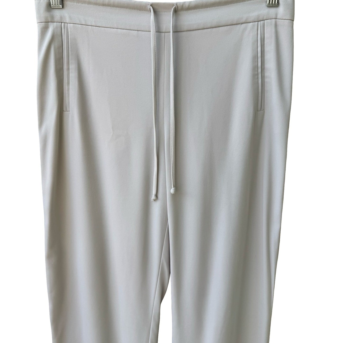 BCBG Max Azria Y2K Minimalist Coastal Beachy Wide Leg Crop Drawstring Pants 6