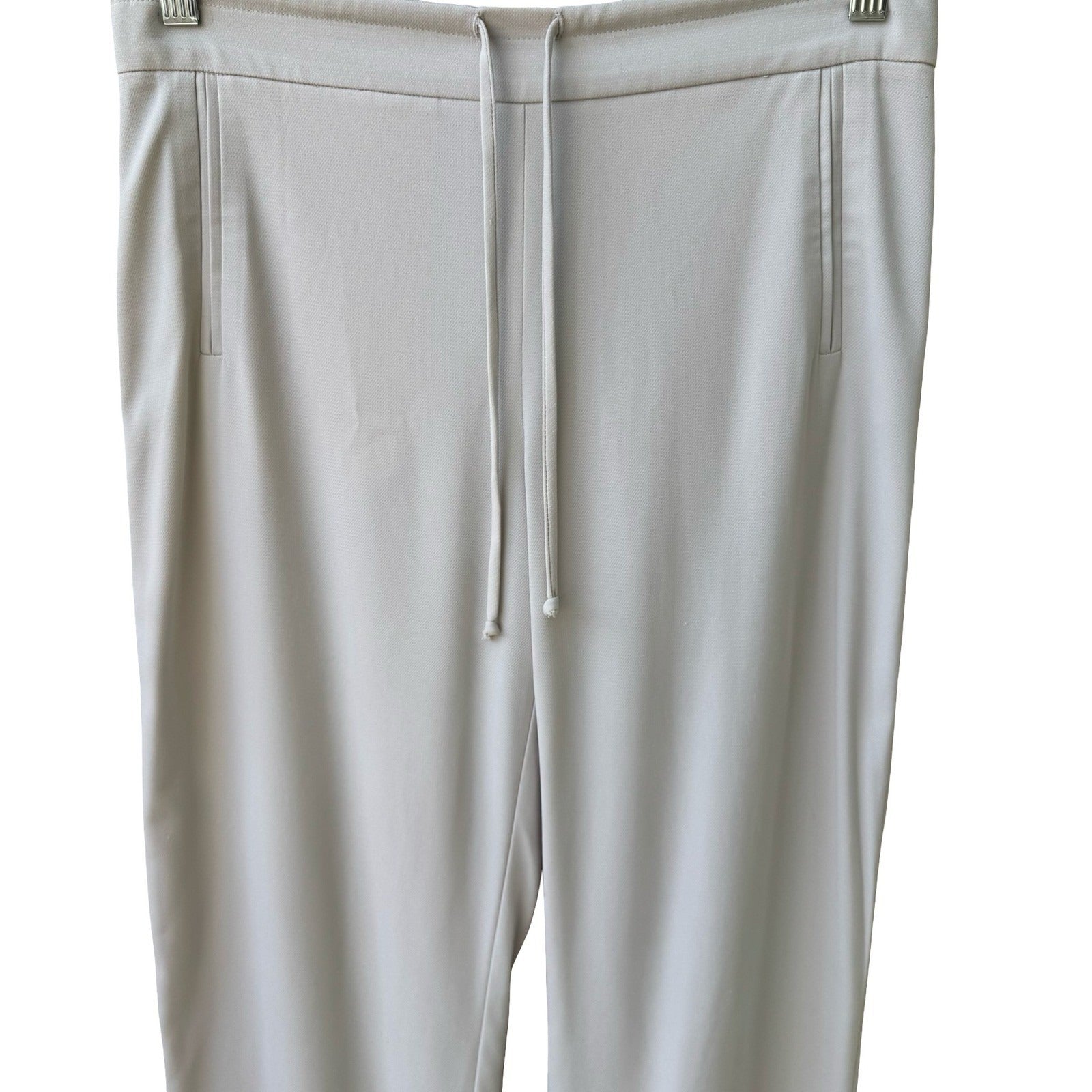BCBG Max Azria Y2K Minimalist Coastal Beachy Wide Leg Crop Drawstring Pants 6