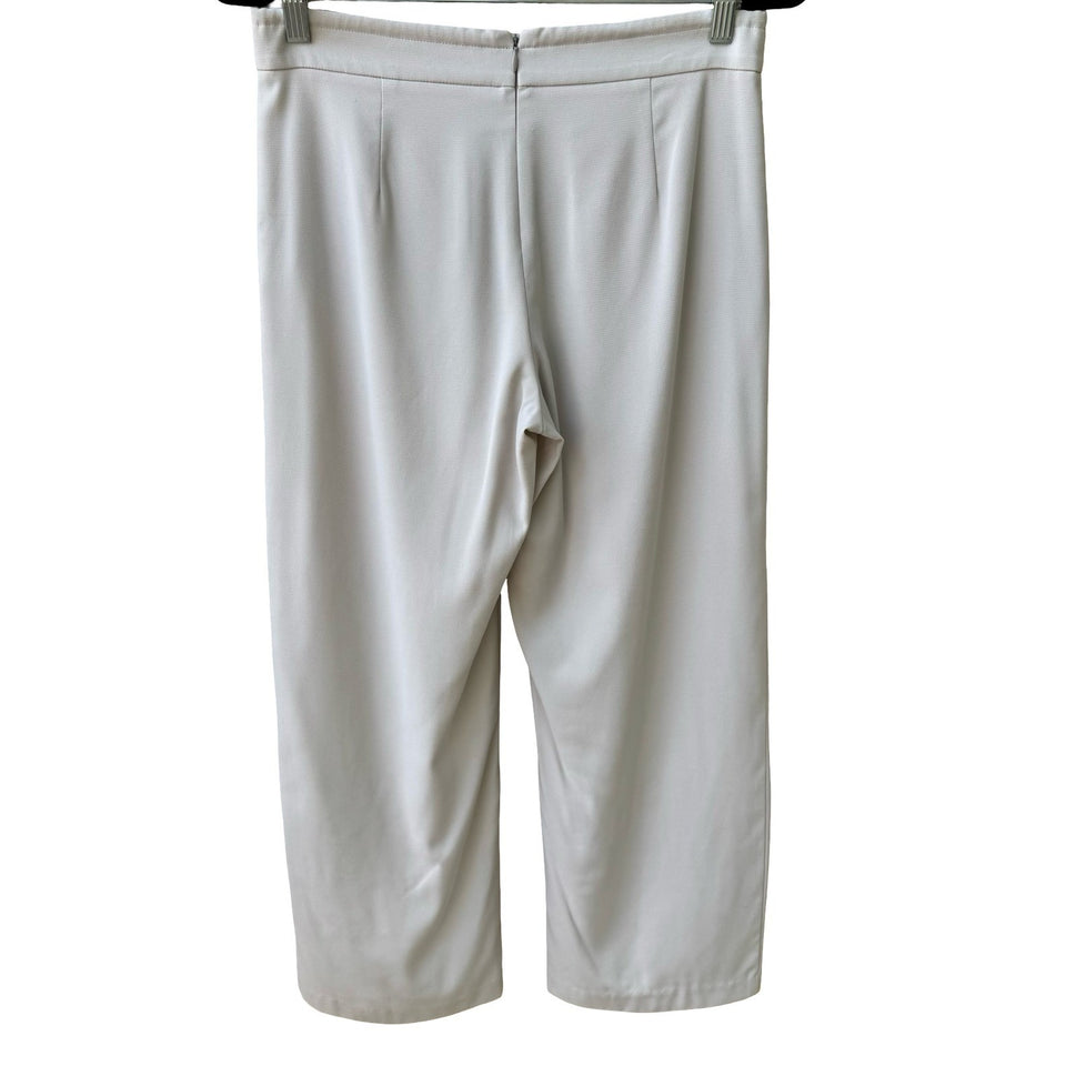 BCBG Max Azria Y2K Minimalist Coastal Beachy Wide Leg Crop Drawstring Pants 6
