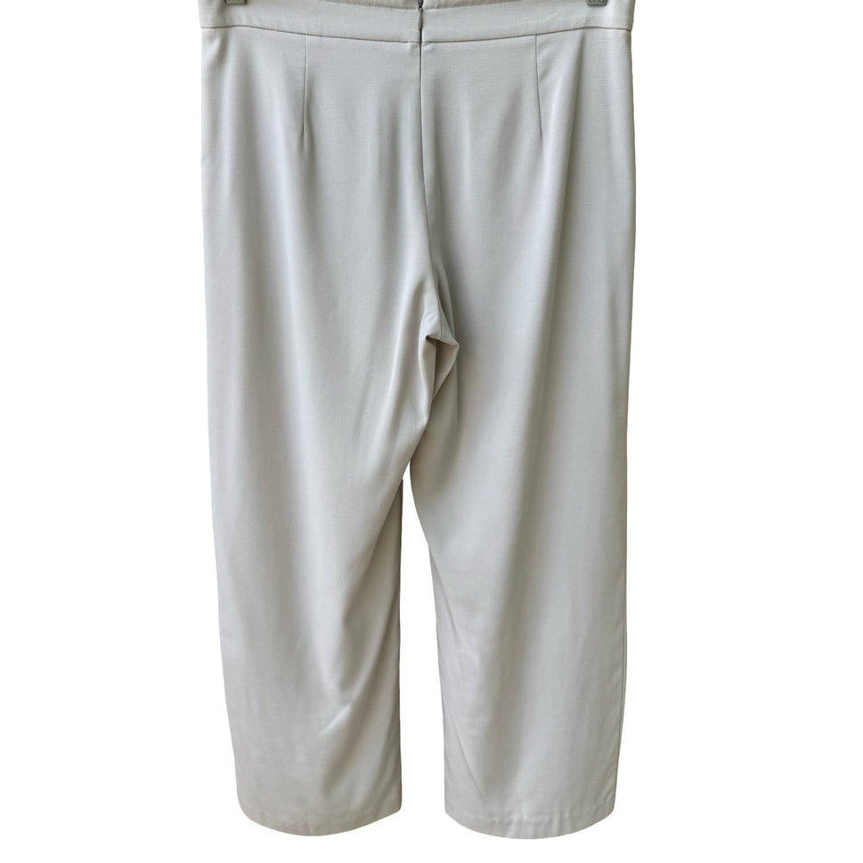 BCBG Max Azria Y2K Minimalist Coastal Beachy Wide Leg Crop Drawstring Pants 6