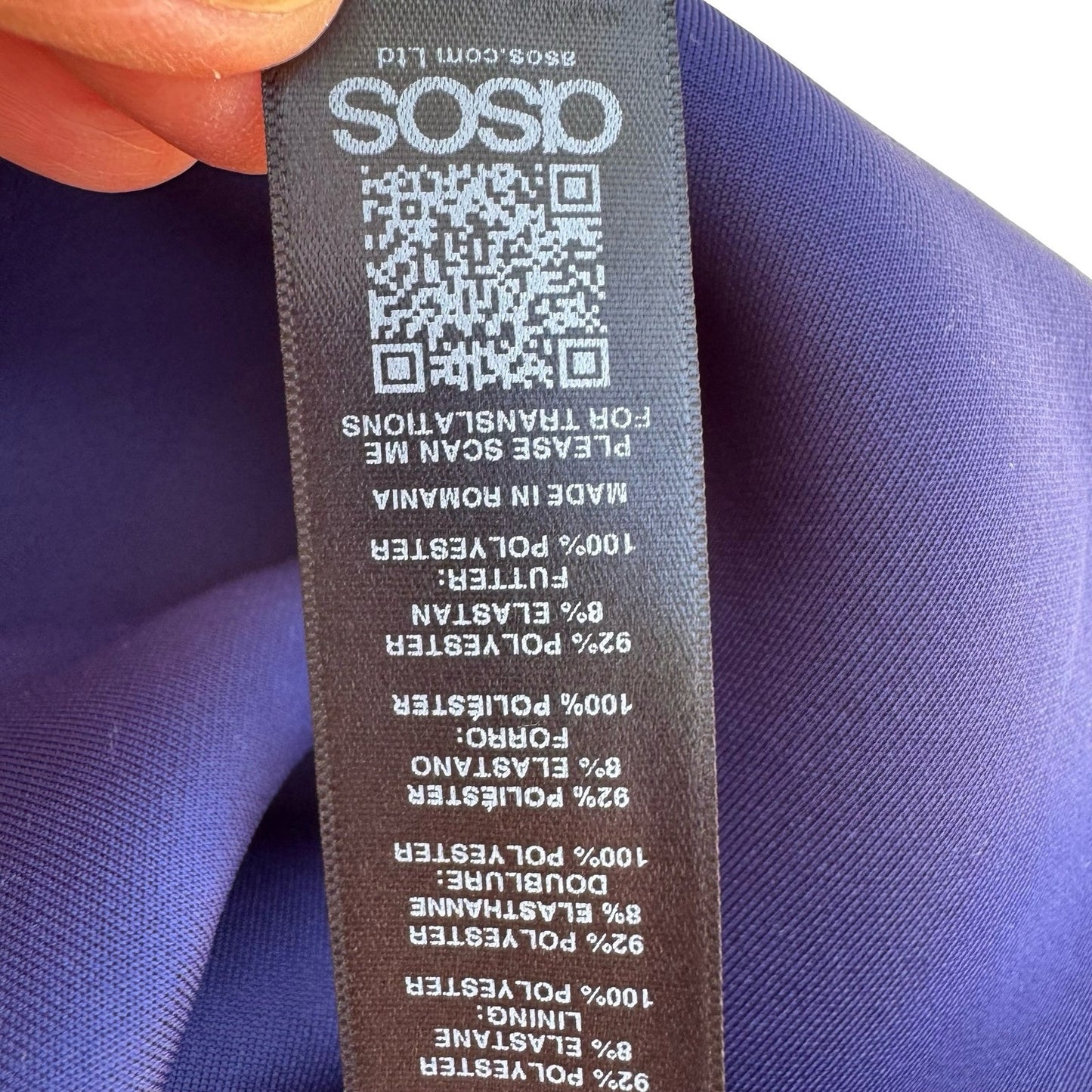 ASOS Navy One Shoulder Scuba Gala Formal Midi Dress Bow Detail US 4 NEW Mermaid