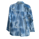 Switch Dennis Basso Blue Paisley Snake Dot Print Long Sleeve Button-Up Shirt New S 2 image