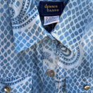 Switch Dennis Basso Blue Paisley Snake Dot Print Long Sleeve Button-Up Shirt New S 3 image