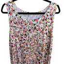 Switch LOGO Layers Lori Goldstein Pink Abstract Print Ruffle Hem Longline Tank Top L 3 image
