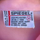 Switch Spiegel Vintage 70s 80s Pink Pleated Long Sleeve Bow Collar Band Waist Blouse M 3 image