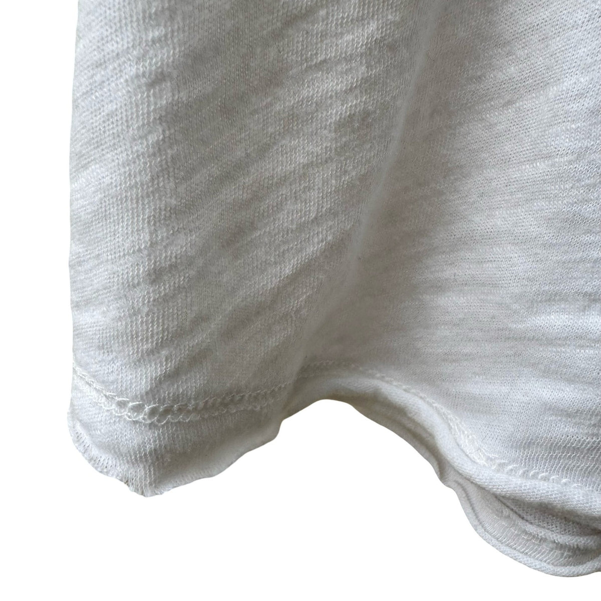 We The Free Raw Edge Minimalist Boho Slub Knit Scoop Neck Seam Tank Top White S