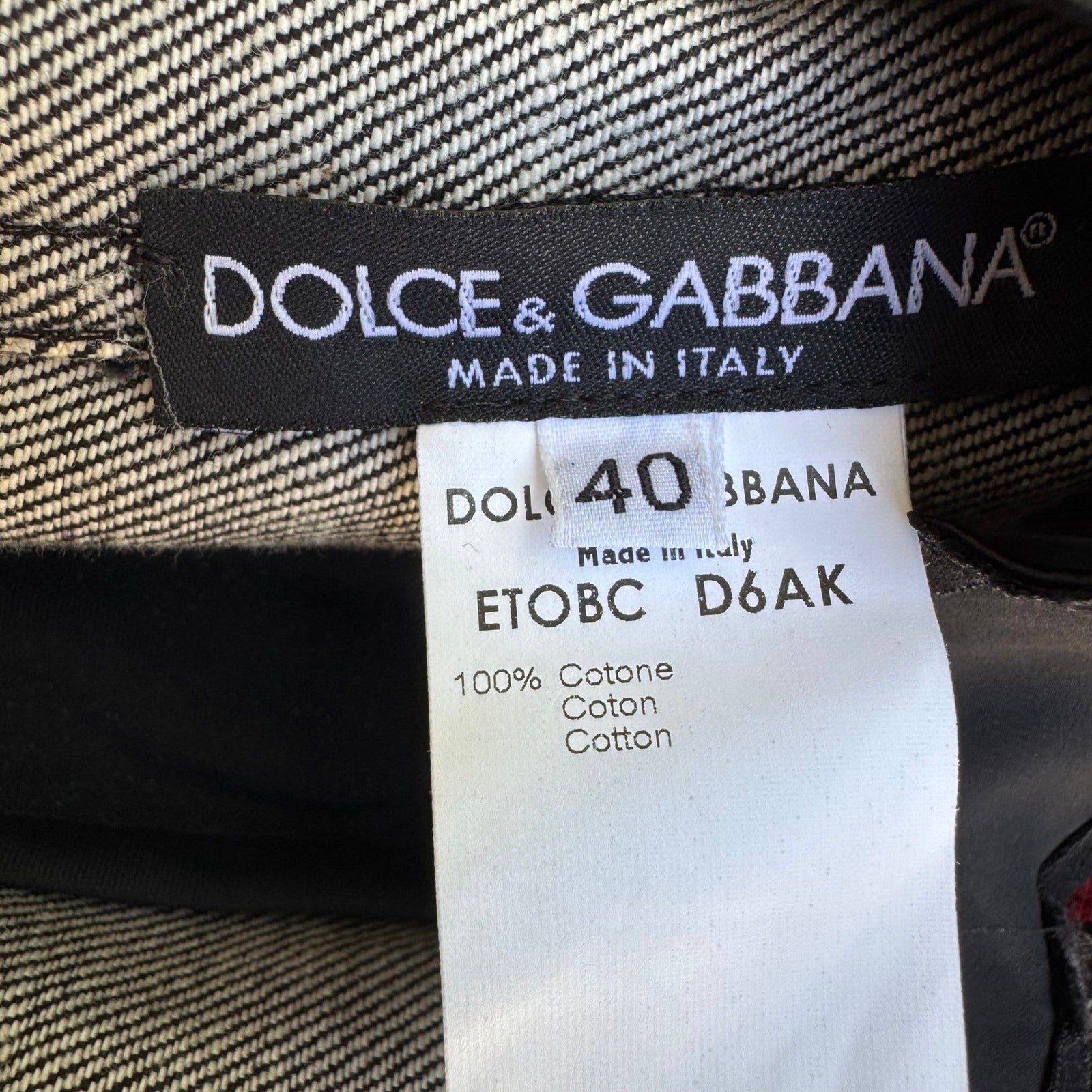 Dolce & Gabbana Y2K Designern Luxury Denim Lace Up Corset Bustier Top Italy 40
