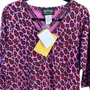Switch Bob Mackie Wearable Art Vintage Womens Pink Black Leopard Print Tunic Dress New 3 image