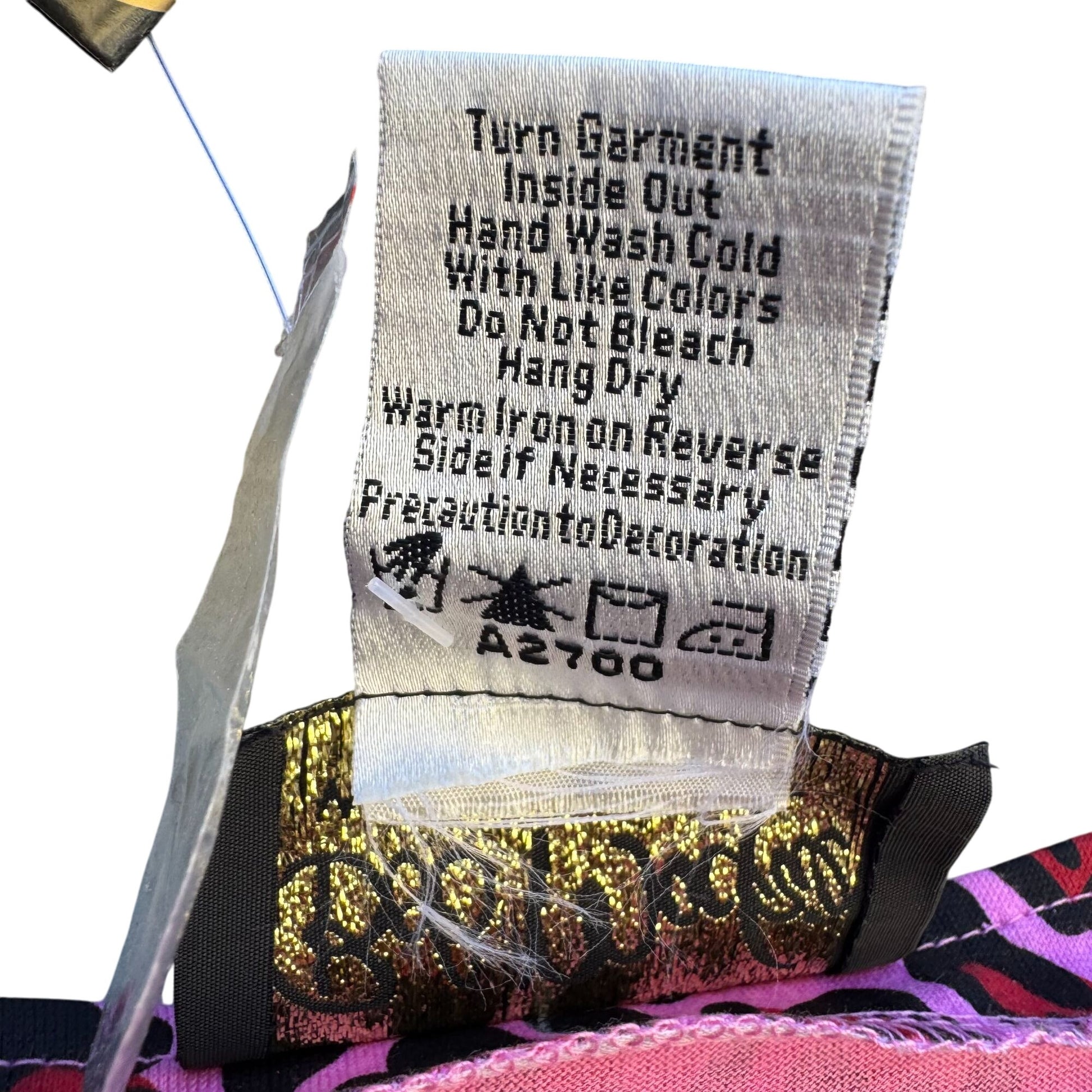 Bob Mackie Wearable Art Vintage Womens Pink Black Leopard Print Tunic Dress New