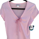 Switch Self Esteem Y2K Coquette Pastel Pink Balletcore Fairy Bow Shirt Womens L NWT 3 image