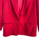 Switch Giorgio Sant&#39;Angelo Vintage 80s Red Womens Oversized Wool Single Breasted Blazer 16 3 image