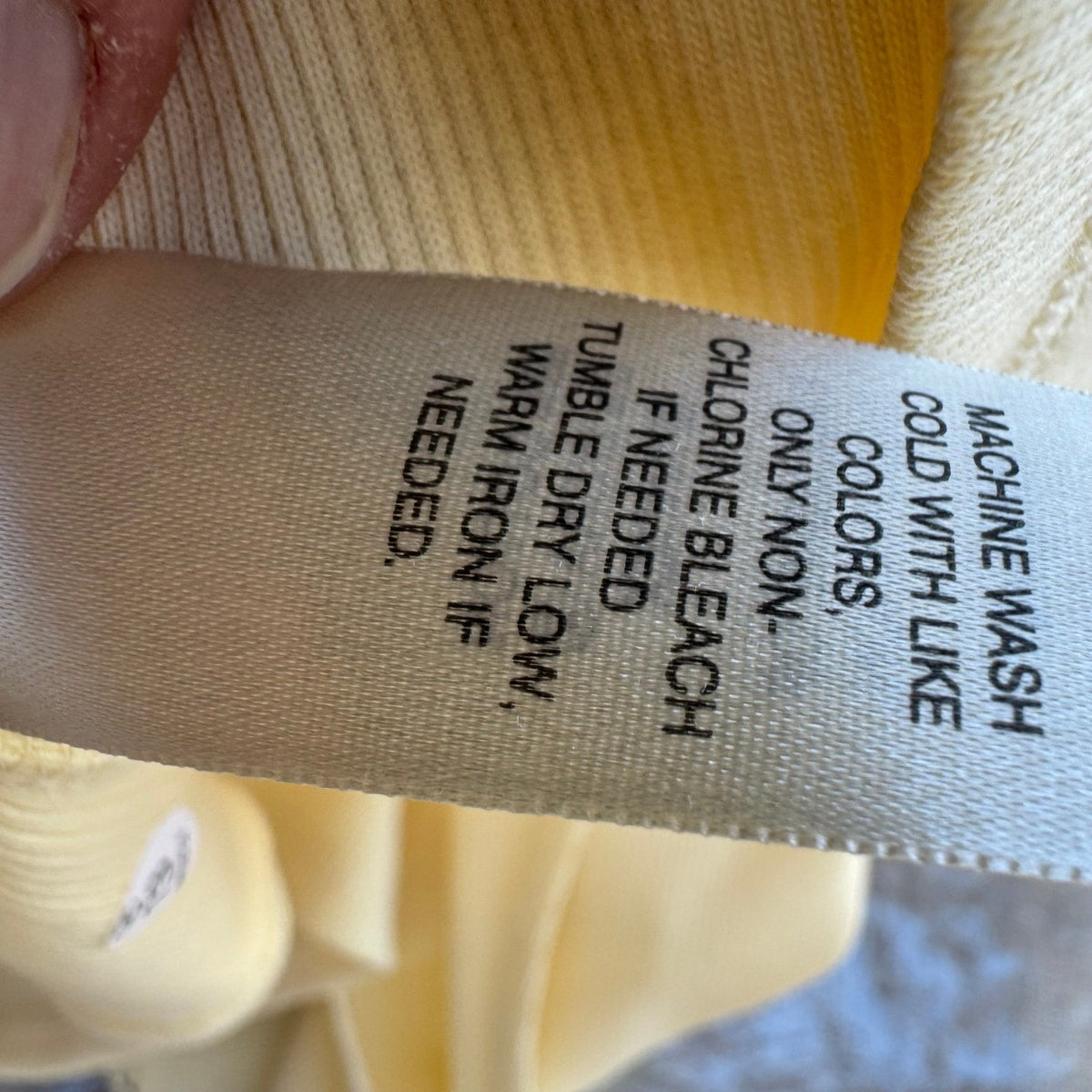 J Jill Coquette Cottagecore Lace Trim Ribbed Tank Top Butter Yellow XL NWT