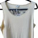 Switch J Jill Coquette Cottagecore Lace Trim Ribbed Tank Top Butter Yellow XL NWT 3 image