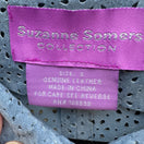 Switch Suzanne Somers Vintage Perforated Light Blue Suede Leather Bell Sleeve Jacket S 2 image