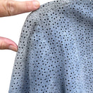 Switch Suzanne Somers Vintage Perforated Light Blue Suede Leather Bell Sleeve Jacket S 3 image