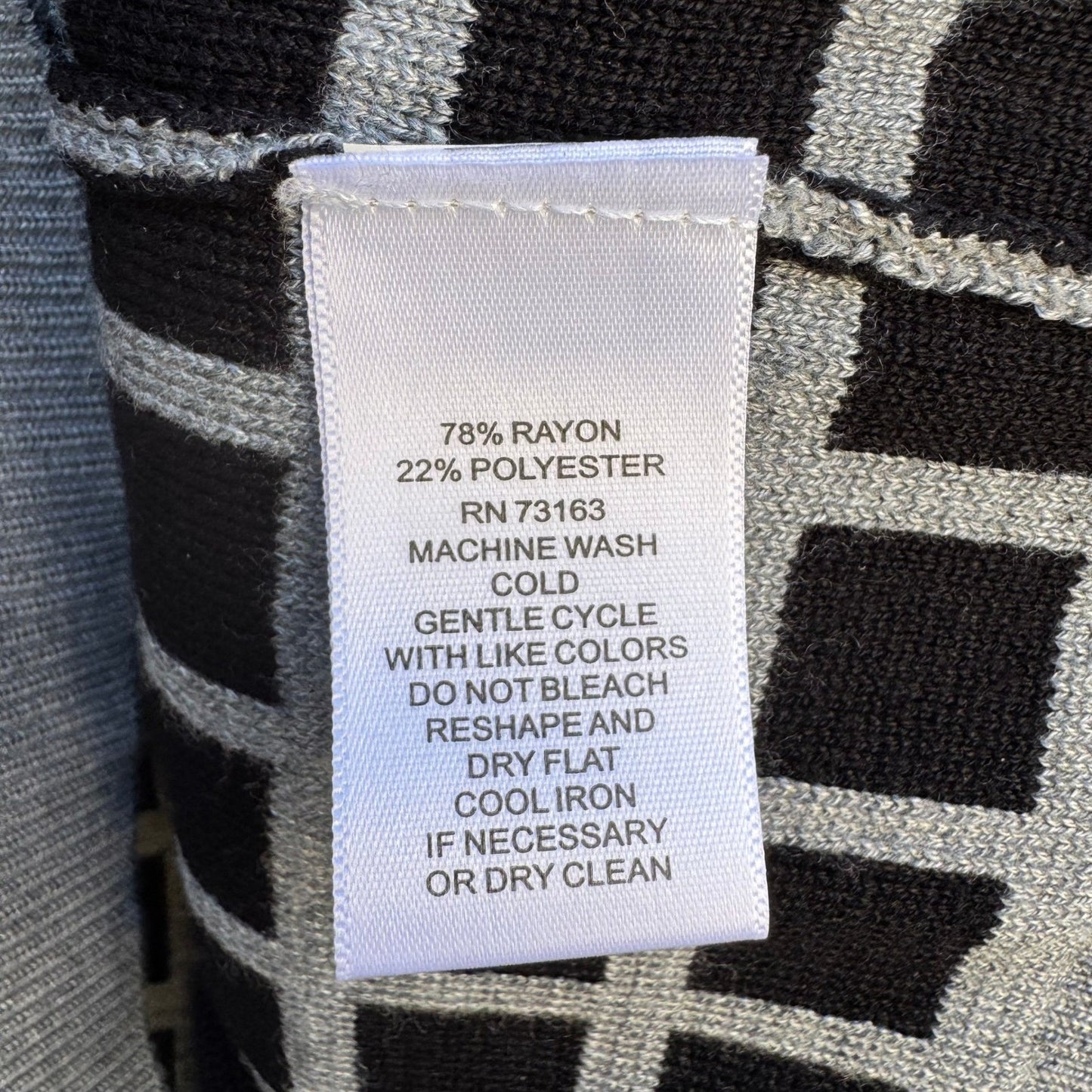 Cable & Gauge Grey Black Grid Button Front Preppy Cardigan Sweater XL Windowpane