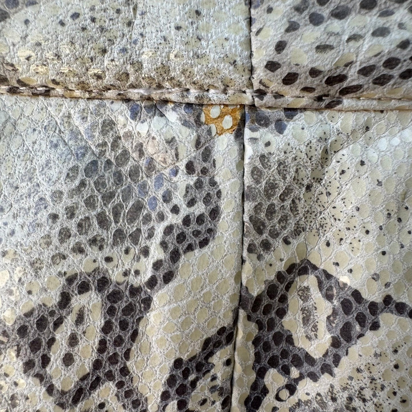 Lily Cheung Vintage Y2K Edgy Indie Grunge Biker Leather Snakeskin Print Pants 8