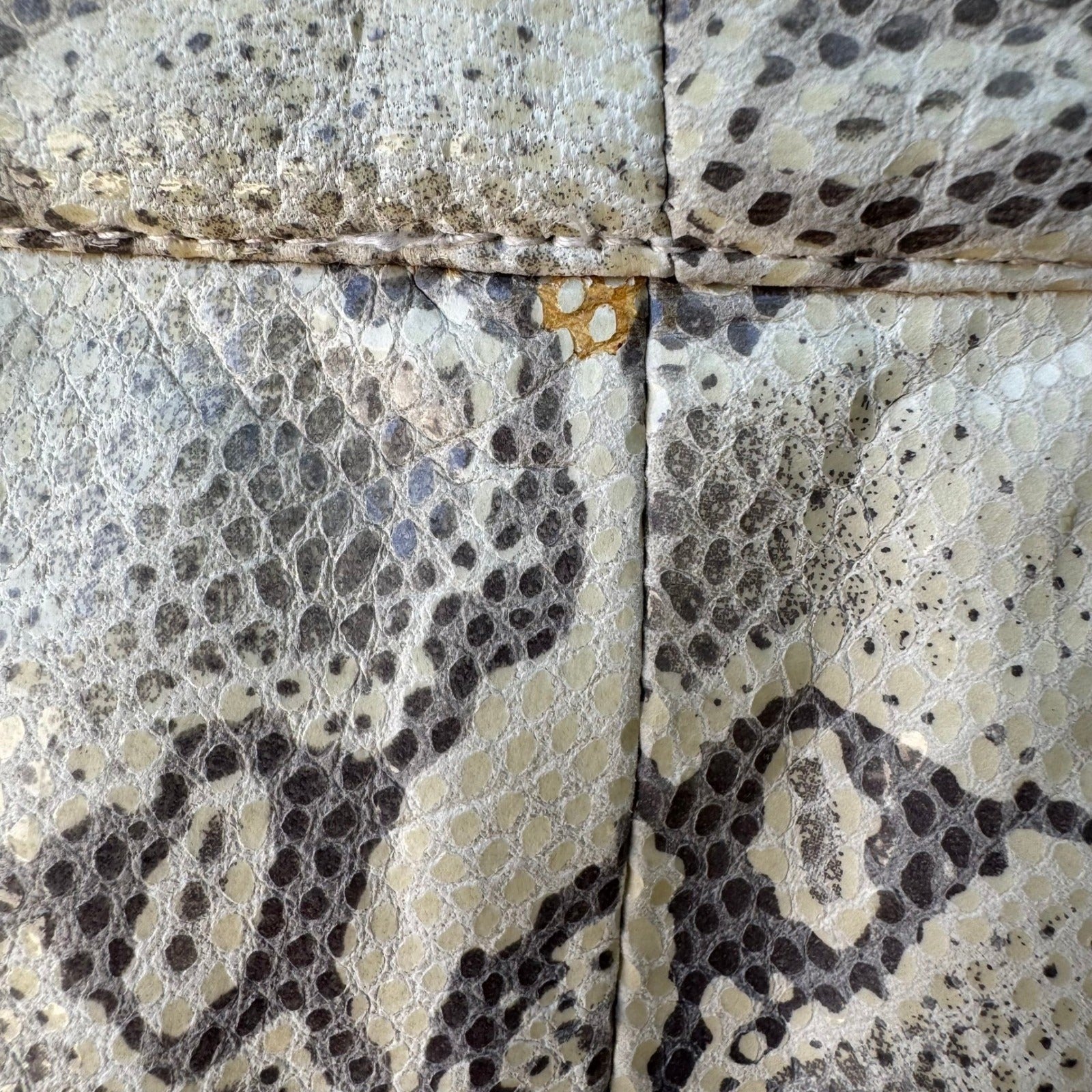 Lily Cheung Vintage Y2K Edgy Indie Grunge Biker Leather Snakeskin Print Pants 8