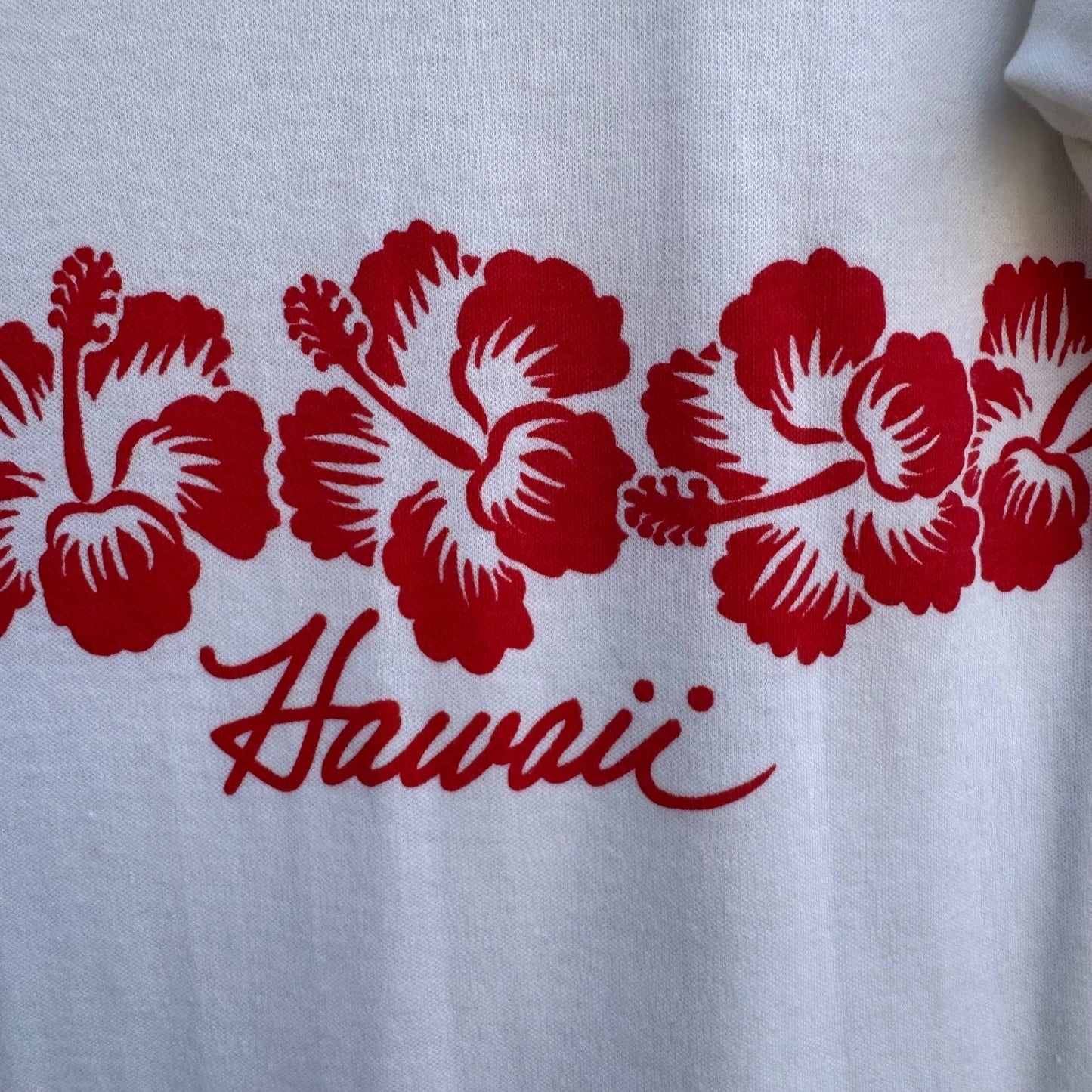 Crazy Shirts Vintage 70s Hawaii Hibiscus Floral Shirt White 70s XL Single Stitch
