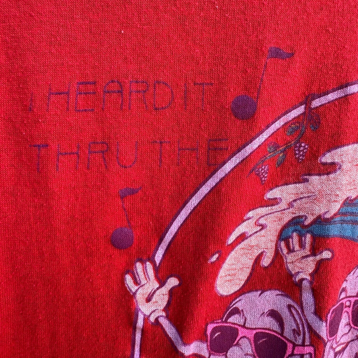 California Raisins Tee Jays Vintage Heard It Thru The Grapevine T-Shirt Red S