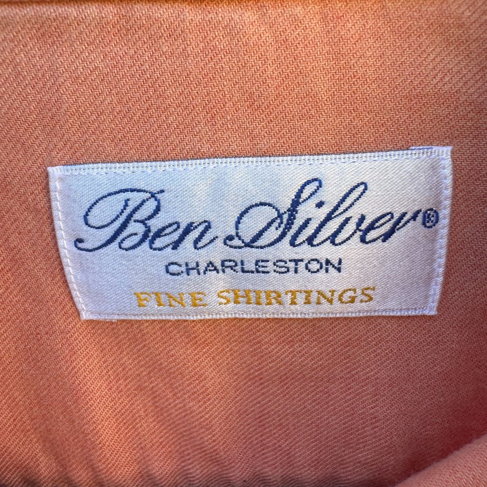 Ben Silver Charleston Mens Shirtings Mens Long Sleeve Button-Up Cotton Shirt XL