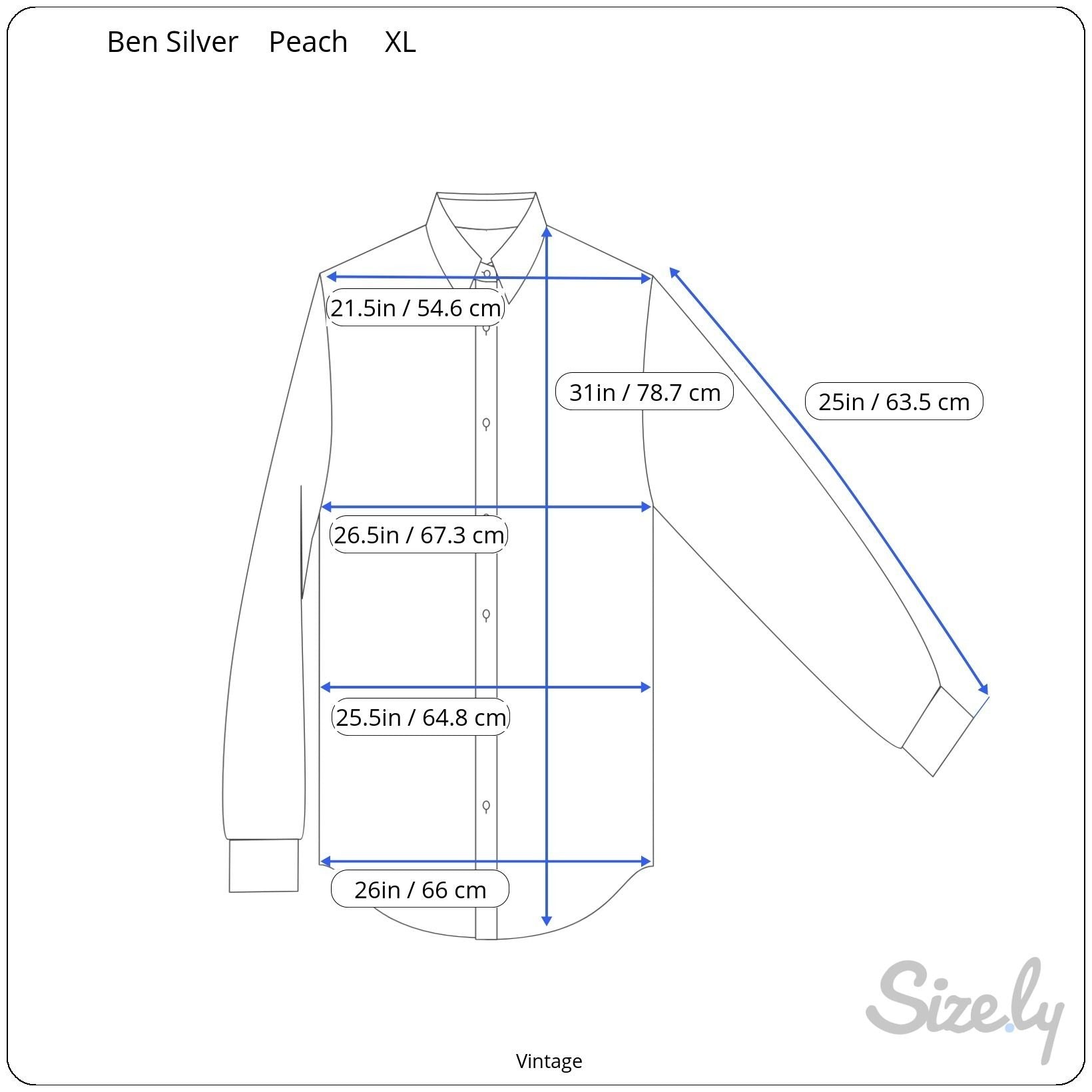 Ben Silver Charleston Mens Shirtings Mens Long Sleeve Button-Up Cotton Shirt XL