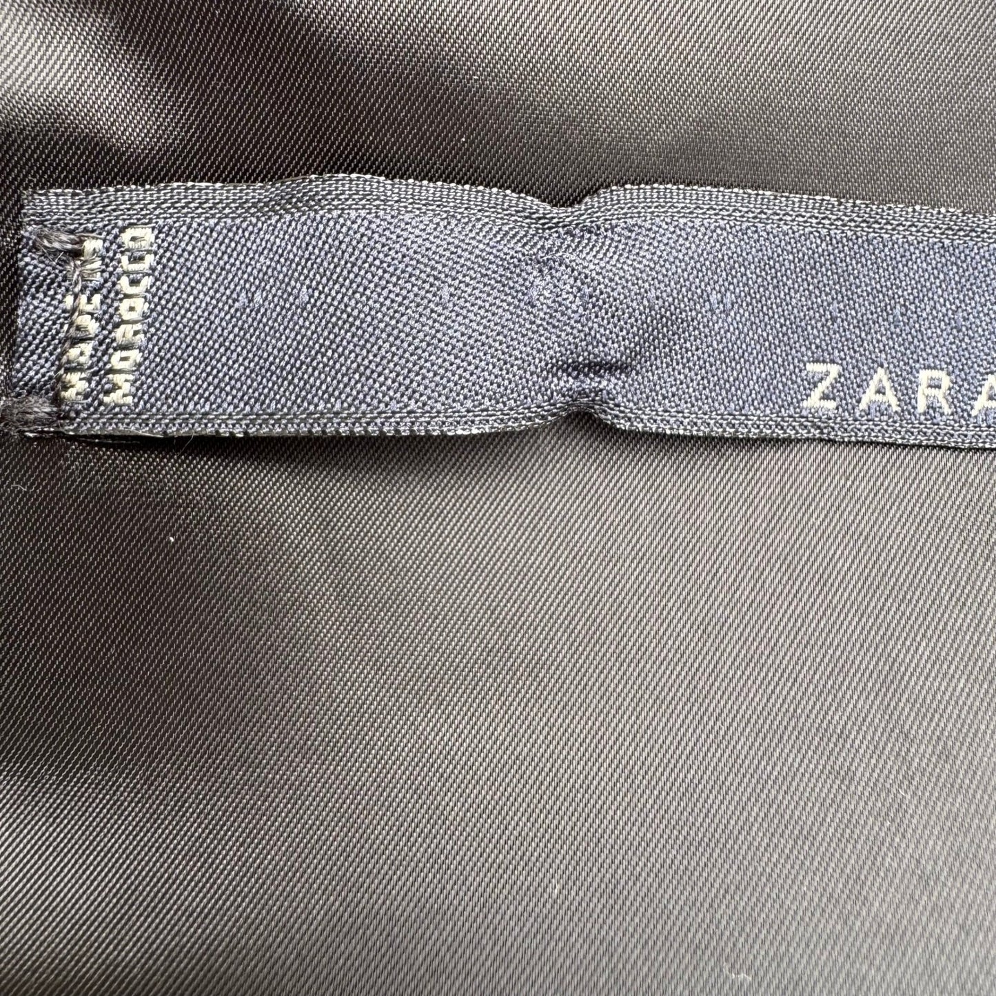 Zara Woman Studio Edgy Cocktail Party Black Cutout Mini Dress Exposed Zipper S