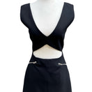 Switch Zara Woman Studio Edgy Cocktail Party Black Cutout Mini Dress Exposed Zipper S 3 image
