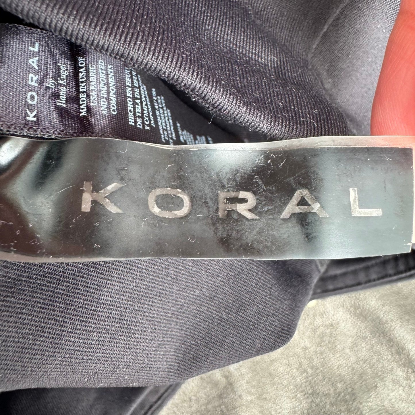 Koral Ilana Kugel Black Mesh Panel High Rise Activewear Gym Leggings Womens XS