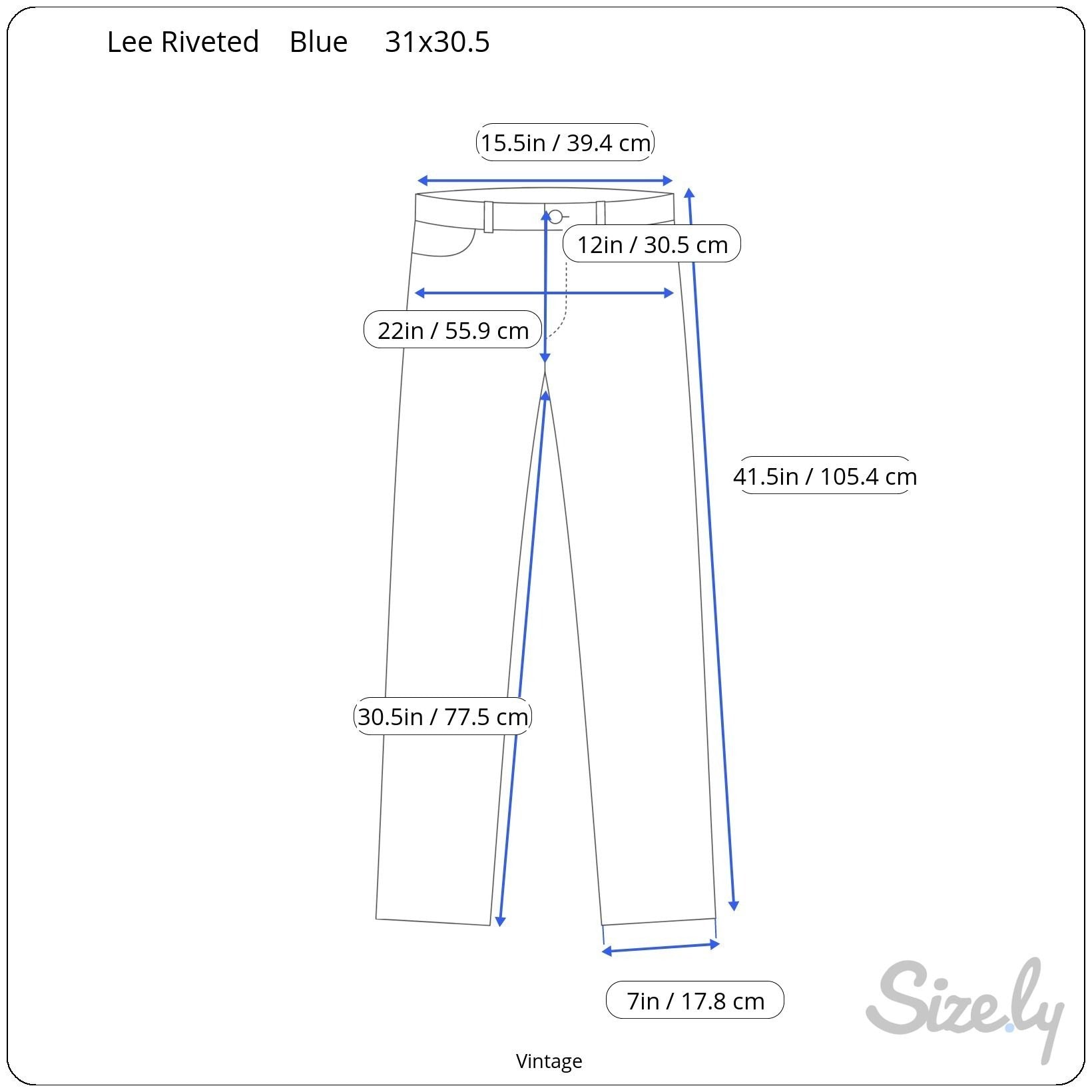 Lee Riveted Vintage Womens High-Waisted Blue Denim Relaxed Fit Tapered Leg Jeans