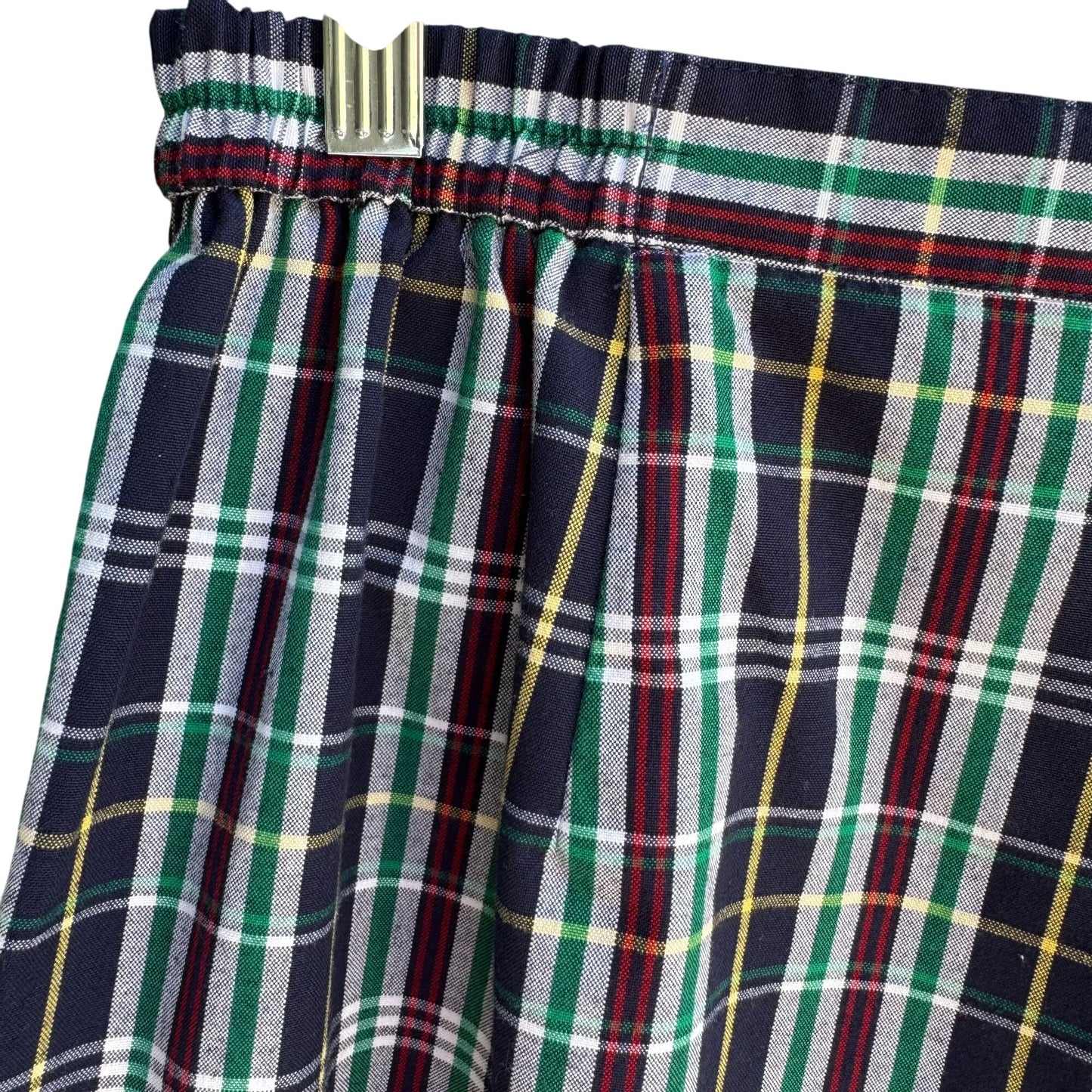 Alfred Dunner Vintage Womens Preppy Plaid Golf Side Elastic Bermuda Shorts 14