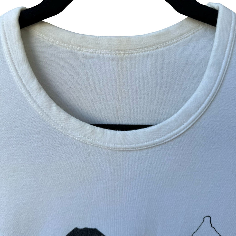 Vintage Japan Mount Fuji Souvenir Graphic T-Shirt White Short Sleeve Crewneck