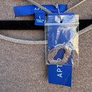 Switch Apt 9 Brown Metallic Side Hem Boat Neck Long Sleeve Knit Sweater Top New Large 2 image