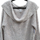 Switch American Rag Cie Womens Oatmeal Cowl Neck Ribbed Knit Balloon Sleeve Sweater New XXL 2 image