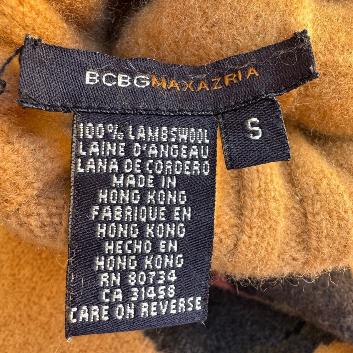 BCBG MAXAZRIA Lambswool Horse Equestrian Preppy Intarsia Turtleneck Sweater XS